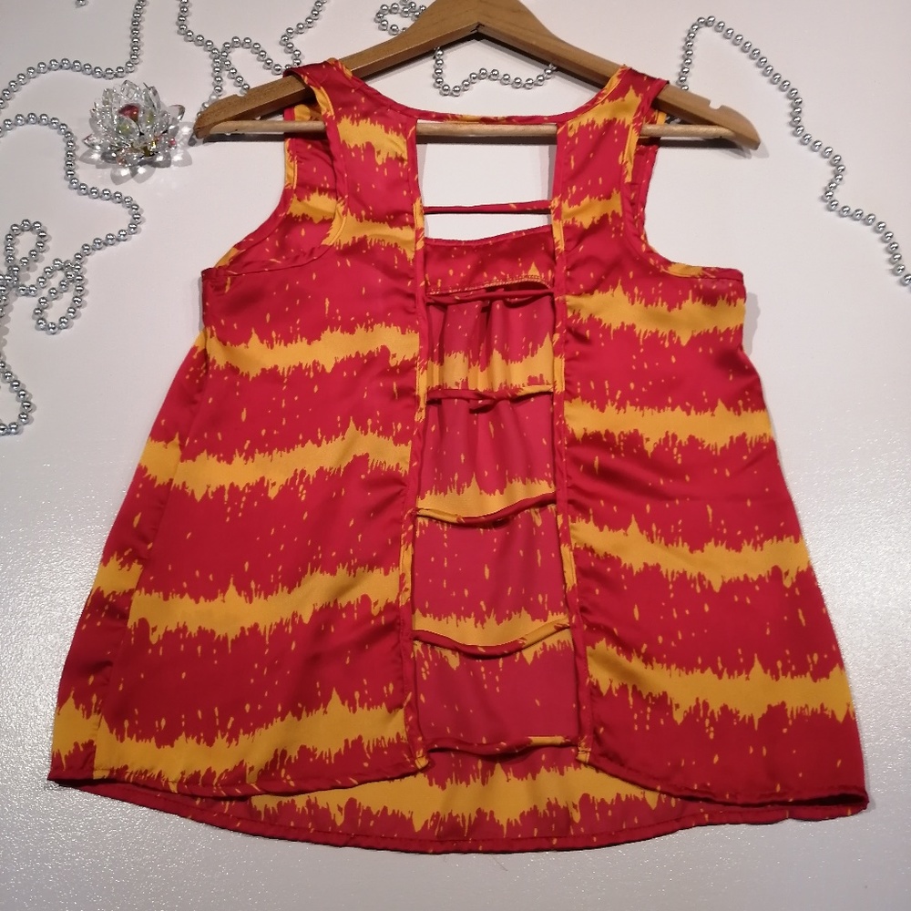 CHARLOTTE RUSSE Silk Ladder Back Tank NWOT